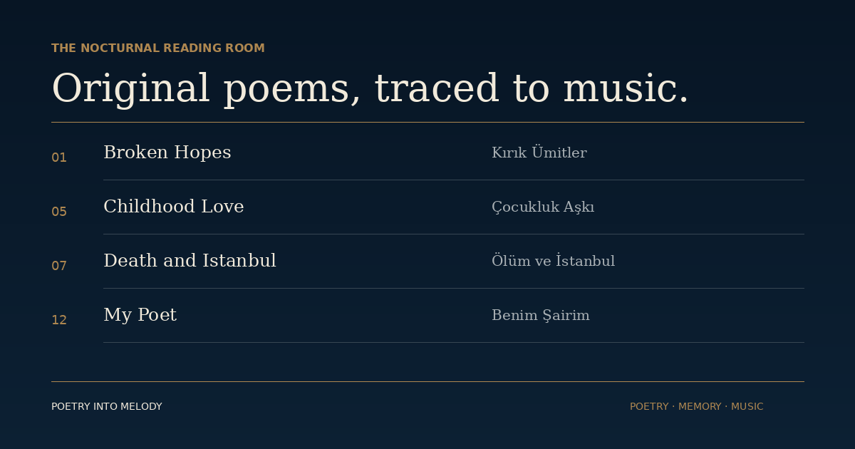 Lyrics and original poems